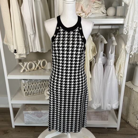 White House Black Market Dresses & Skirts - White House, black market size small sleeveless knit dress houndstooth#3708